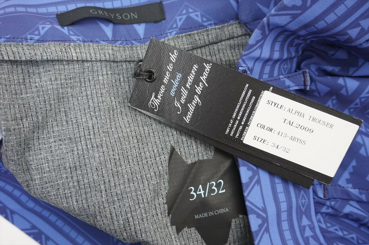 New Greyson Golf Alpha Pants Mens Size 34 32 Abyss Regular 364A 00807182 4 New Greyson Golf Alpha Pants Mens Size 34 32 Abyss Regular 364A 00807182 - Image 2