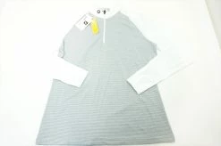 New FootJoy Sun Protection Pullover Size Medium Women White/Grey 391A 821219