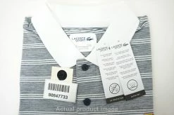 New Lacoste Sport Polo Mens XXL Deep Grey White Collar W/Logo 455A 847733 -Clothing Tops Sales Store 00847733 5 44289.1593792790