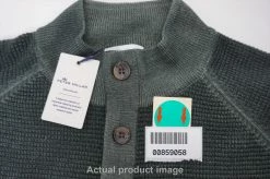 Peter Millar Waffle Merino Wool Sweater Mens Medium Forest Crewneck 484A 859058 -Clothing Tops Sales Store 00859058 5 27606.1600446994