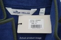New Peter Millar Golf Sherpa Fleece Jacket Mens Medium Atlantic Blue 484B 859714 -Clothing Tops Sales Store 00859714 2 35074.1600446741