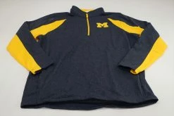 New Gear Golf Michigan W/Logo Sweater Mens Size Large Grey/Yellow 493C 00861658