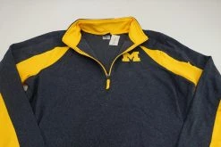 New Gear Golf Michigan W/Logo Sweater Mens Size Large Grey/Yellow 493C 00861658 -Clothing Tops Sales Store 00861658 3 15753.1601662659