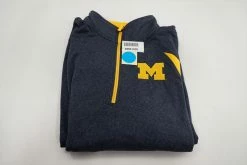 New Gear Golf Michigan W/Logo Sweater Mens Size Large Grey/Yellow 493C 00861658 -Clothing Tops Sales Store 00861658 5 22421.1601662660