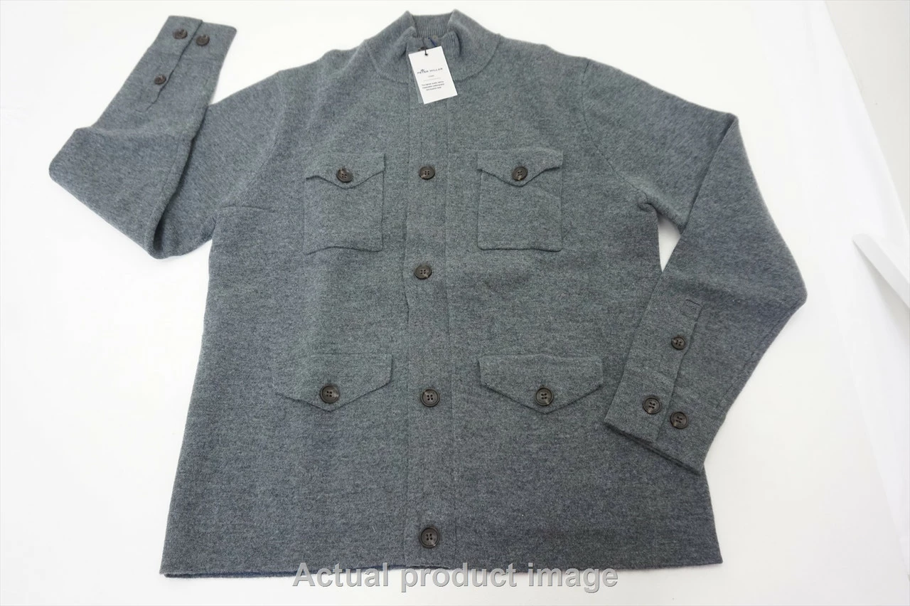 New Peter Millar Golf Wool Sweater Jacket Mens Size Medium Gale Grey 494A 862672 3 New Peter Millar Golf Wool Sweater Jacket Mens Size Medium Gale Grey 494A 862672