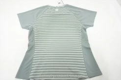 FootJoy Striped Crew Neck Polo Womens Medium Grey/White W/Logo 507A 00867243 9 FootJoy Striped Crew Neck Polo Womens Medium Grey/White W/Logo 507A 00867243 -Clothing Tops Sales Store 00867243 3 96463.1604082947