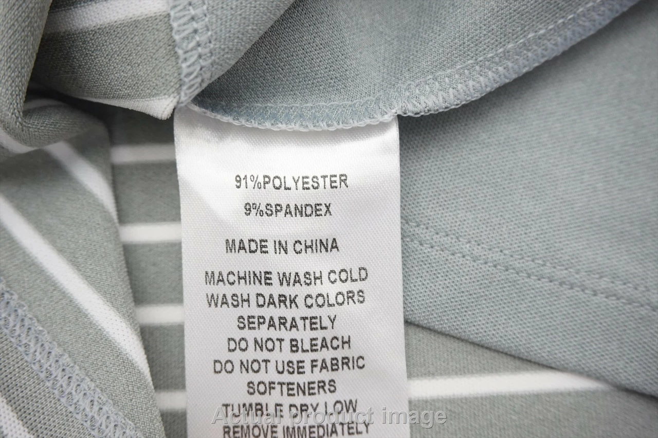 FootJoy Striped Crew Neck Polo Womens Medium Grey/White W/Logo 507A 00867243 6 FootJoy Striped Crew Neck Polo Womens Medium Grey/White W/Logo 507A 00867243 - Image 4