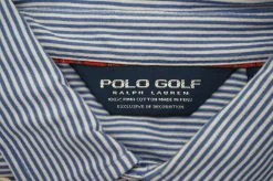 New Ralph Lauren Polo Golf Golf W/Logo Polo Mens Medium White/Blue 510A 00869368 -Clothing Tops Sales Store 00869368 4 30907.1603822304