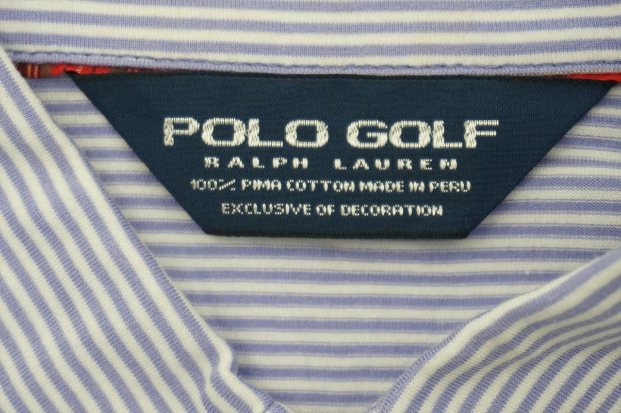 Ralph Lauren Polo Golf Classic W/ Logo Polo Mens Medium White/Violet 510A 6 Ralph Lauren Polo Golf Classic W/ Logo Polo Mens Medium White/Violet 510A - Image 4