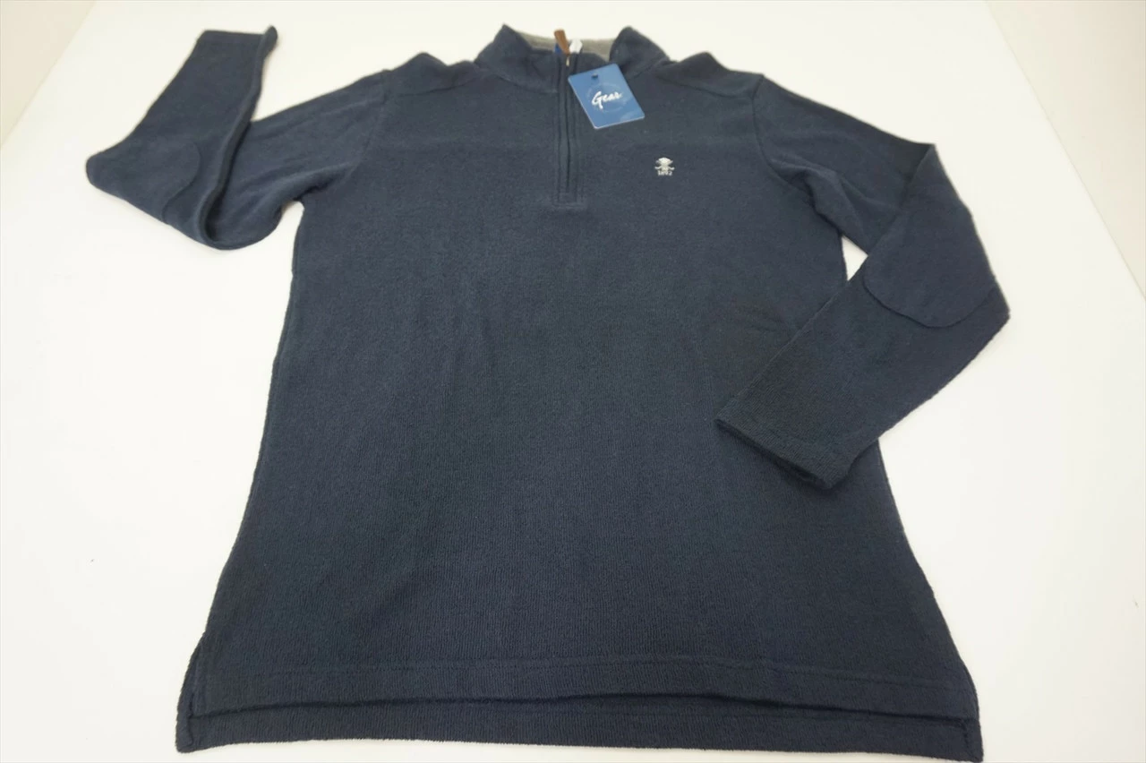 New Gear Golf 1/4Zip Sweater Pullover Mens Size Large Navy W/Logo 525A 00875337 3 New Gear Golf 1/4Zip Sweater Pullover Mens Size Large Navy W/Logo 525A 00875337