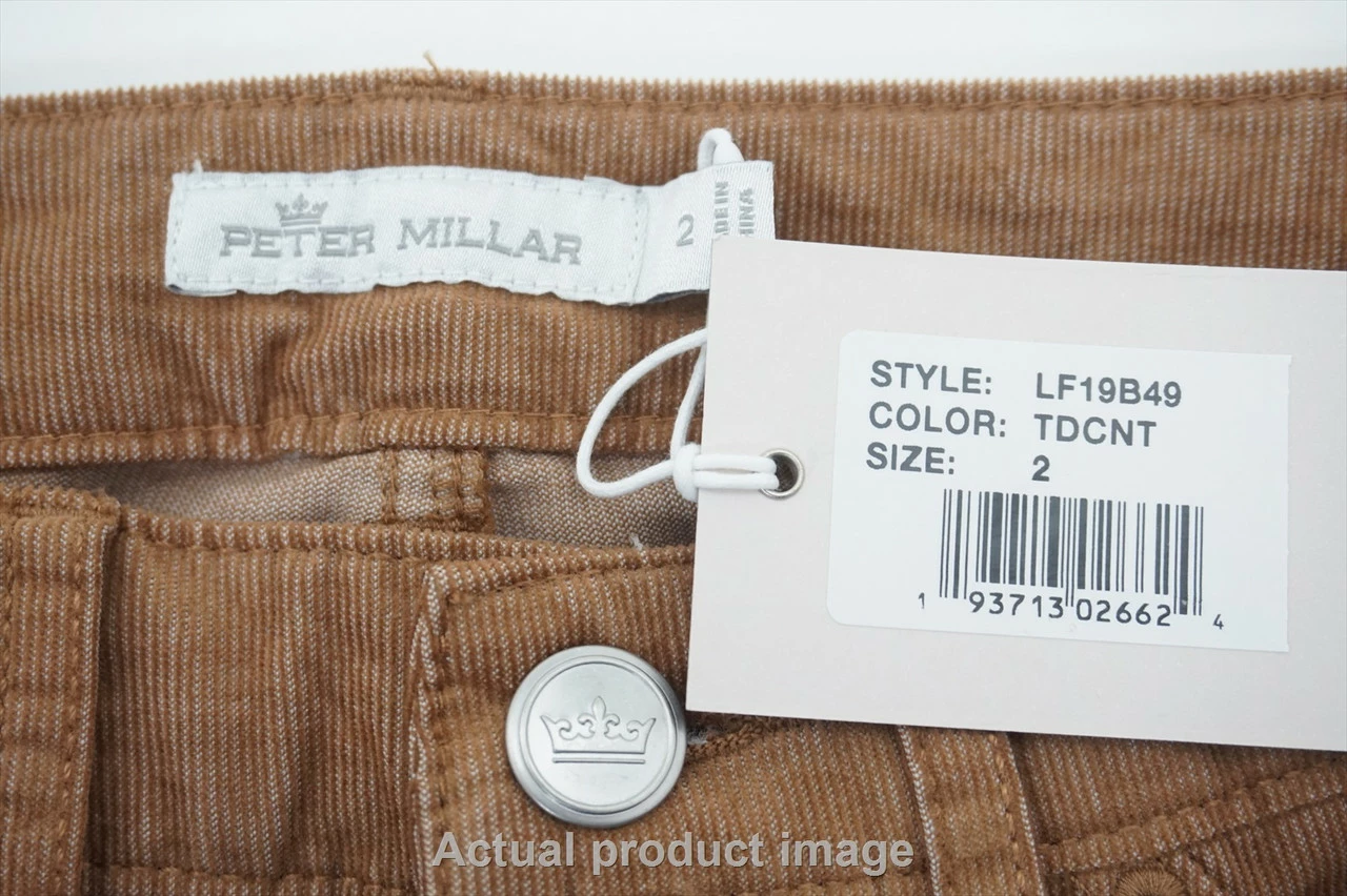 New Peter Millar Golf Cordoy Pants Womens Size 2 Khaki Regular 533A 4 New Peter Millar Golf Cordoy Pants Womens Size 2 Khaki Regular 533A - Image 2