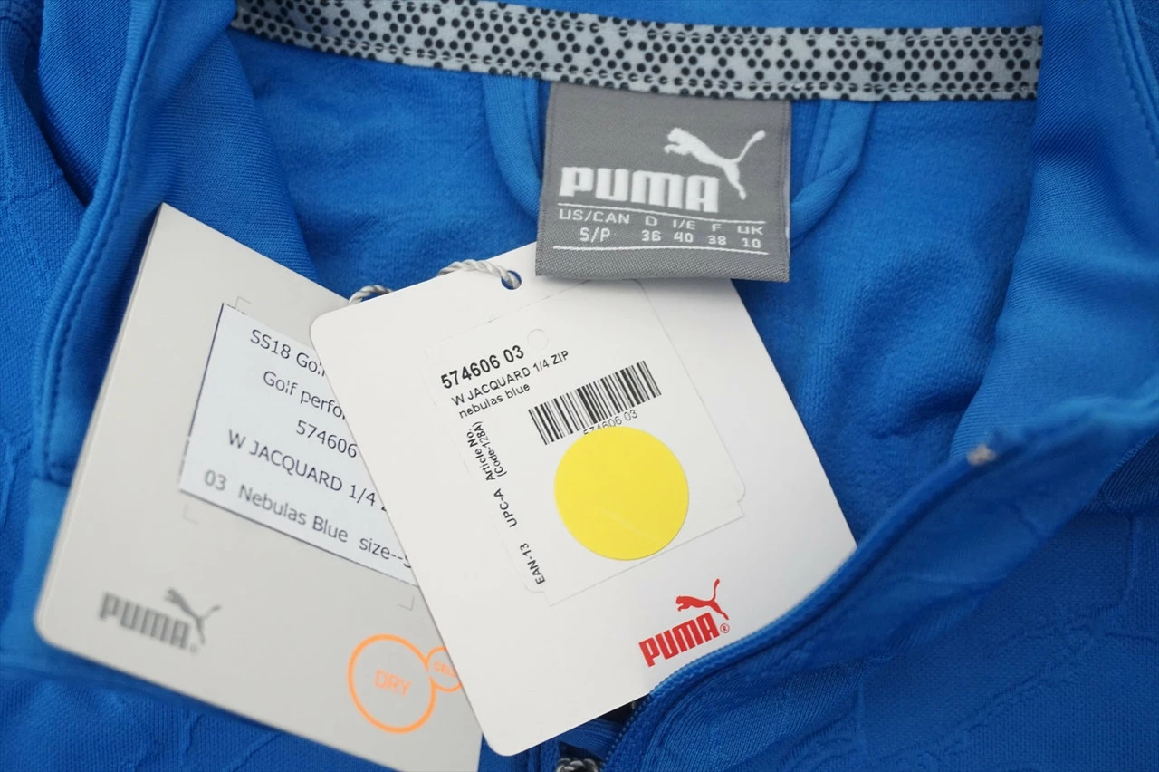 New Puma Golf Bright Plasma Jacquard Pullover Womens Small Blue 541B 00883144 4 New Puma Golf Bright Plasma Jacquard Pullover Womens Small Blue 541B 00883144 - Image 2
