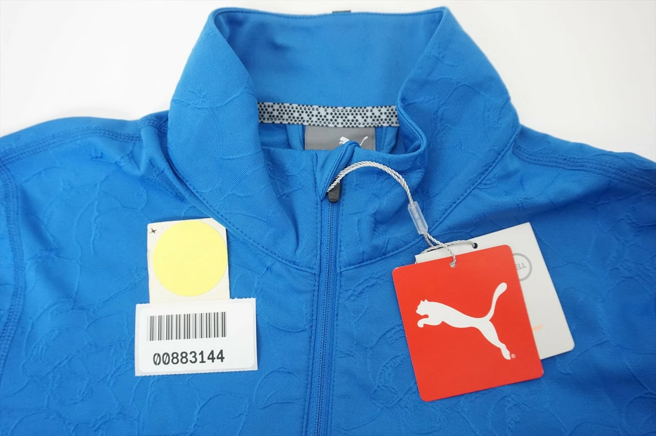 New Puma Golf Bright Plasma Jacquard Pullover Womens Small Blue 541B 00883144 7 New Puma Golf Bright Plasma Jacquard Pullover Womens Small Blue 541B 00883144 - Image 5