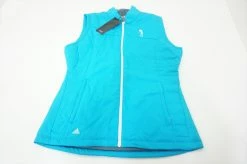 NEW Adidas Golf Clima Warm Vest Womens Size Medium Aqua Blue W/Logo 555A 892377