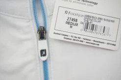FootJoy Peach Jersey SS Ministripe Zip Polo Womens Medium White/Bluejay 557A 8 FootJoy Peach Jersey SS Ministripe Zip Polo Womens Medium White/Bluejay 557A -Clothing Tops Sales Store 00893420 2 75045.1663816185