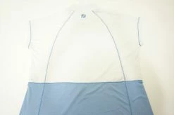 FootJoy Peach Jersey SS Ministripe Zip Polo Womens Medium White/Bluejay 557A 9 FootJoy Peach Jersey SS Ministripe Zip Polo Womens Medium White/Bluejay 557A -Clothing Tops Sales Store 00893420 3 11196.1663816185