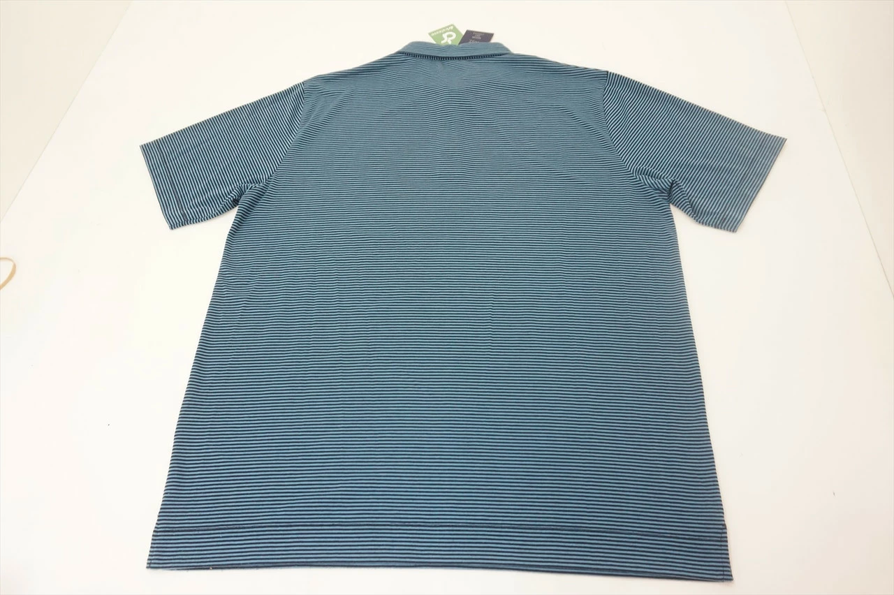 NEW FootJoy 1857 Drirelease Pinstripe Jersey Polo Mens Large Navy/Azure 566B 5 NEW FootJoy 1857 Drirelease Pinstripe Jersey Polo Mens Large Navy/Azure 566B - Image 3