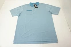 NEW FootJoy Diamond Jacquard Knit Collar Polo Mens Large Storm Blue 569B 903508