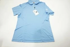 NEW FootJoy Golf Classic W Logo Polo Womens Size Medium Blue 580B 00908106