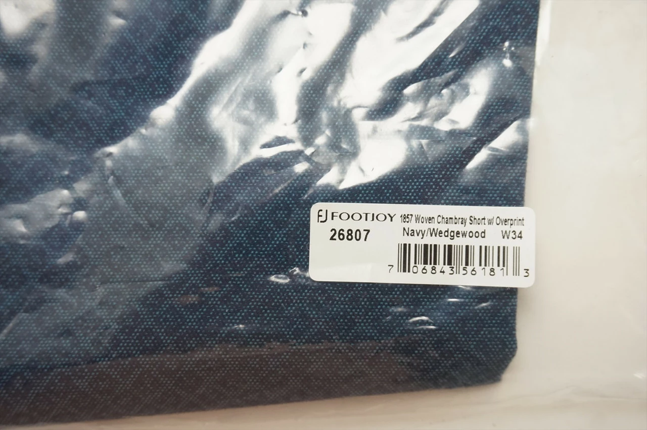 FootJoy 1857 Woven Chambray Print Shorts Mens Size 34 W34 Navy/Wedgewood 587A 4 FootJoy 1857 Woven Chambray Print Shorts Mens Size 34 W34 Navy/Wedgewood 587A - Image 2