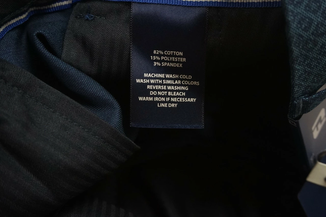 FootJoy 1857 Woven Chambray Print Shorts Mens Size 34 W34 Navy/Wedgewood 587A 6 FootJoy 1857 Woven Chambray Print Shorts Mens Size 34 W34 Navy/Wedgewood 587A - Image 4