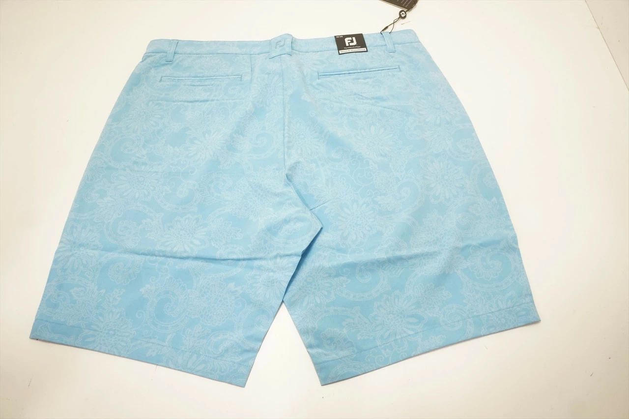 NEW FootJoy Golf Batik Print Shorts Mens Waist Size 38 W38 Light Blue 626C 5 NEW FootJoy Golf Batik Print Shorts Mens Waist Size 38 W38 Light Blue 626C - Image 3