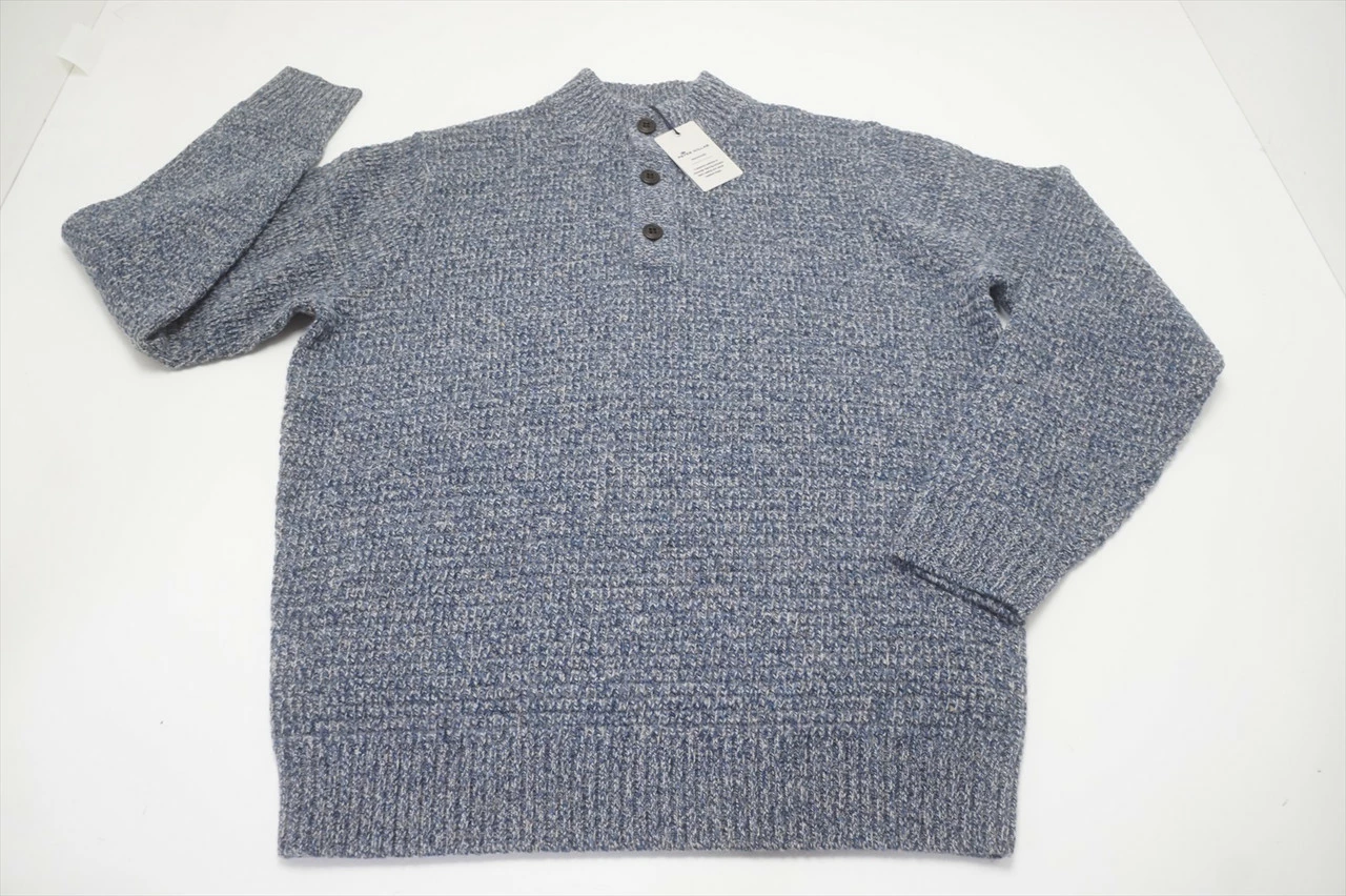 Peter Millar Textured Mock Merino Wool Sweater Mens Medium Grey Crewneck 629B 3 Peter Millar Textured Mock Merino Wool Sweater Mens Medium Grey Crewneck 629B