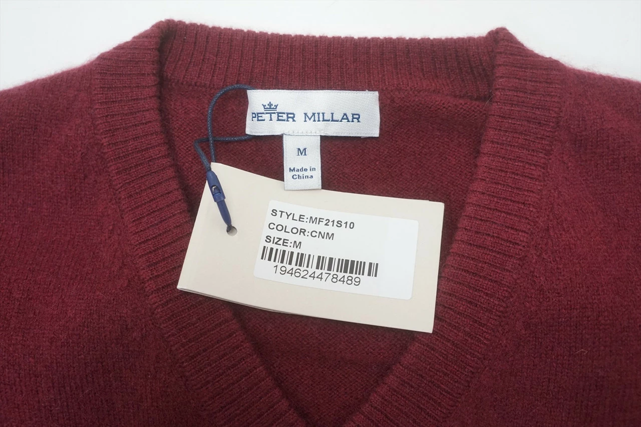 Peter Millar Crown Comfort Cashmere Sweater Mens Medium Cinnamon V-Neck 630A 4 Peter Millar Crown Comfort Cashmere Sweater Mens Medium Cinnamon V-Neck 630A - Image 2