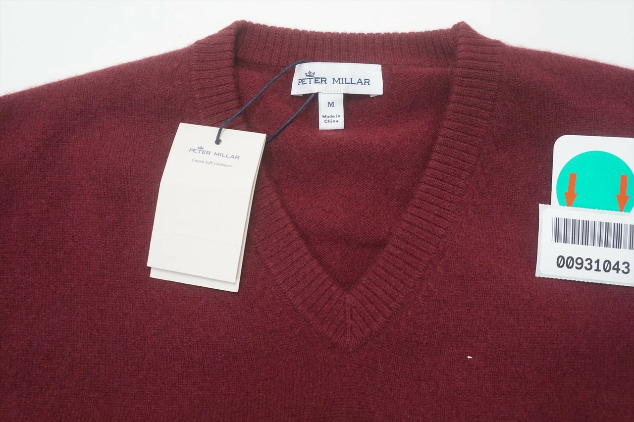 Peter Millar Crown Comfort Cashmere Sweater Mens Medium Cinnamon V-Neck 630A 7 Peter Millar Crown Comfort Cashmere Sweater Mens Medium Cinnamon V-Neck 630A - Image 5