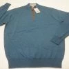 Peter Millar Crown Soft Suede Trim Sweater Medium Tropic Storm 1/4 Zip 630A -Clothing Tops Sales Store 00931045 1 30600.1663817920