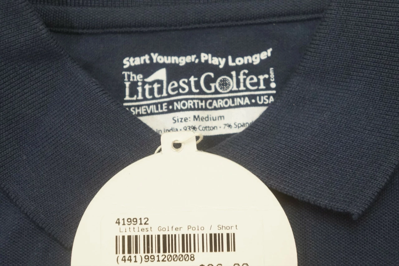 NEW Littlest Golfer Golf Polo Boys Size Medium Black Regular 632B 00933593 4 NEW Littlest Golfer Golf Polo Boys Size Medium Black Regular 632B 00933593 - Image 2