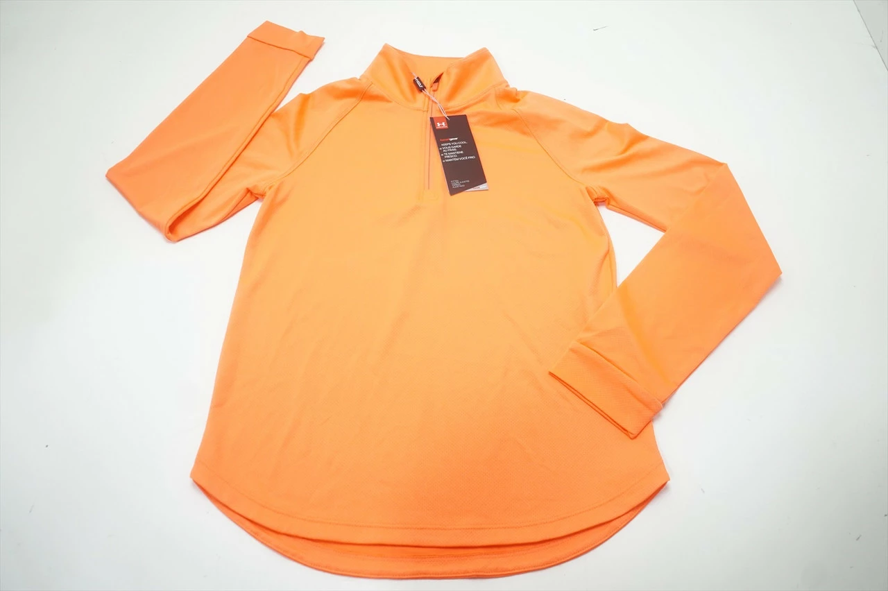 NEW Under Armour Golf Heatgear Pullover Girls Size Medium Peach Plasma 633A 3 NEW Under Armour Golf Heatgear Pullover Girls Size Medium Peach Plasma 633A