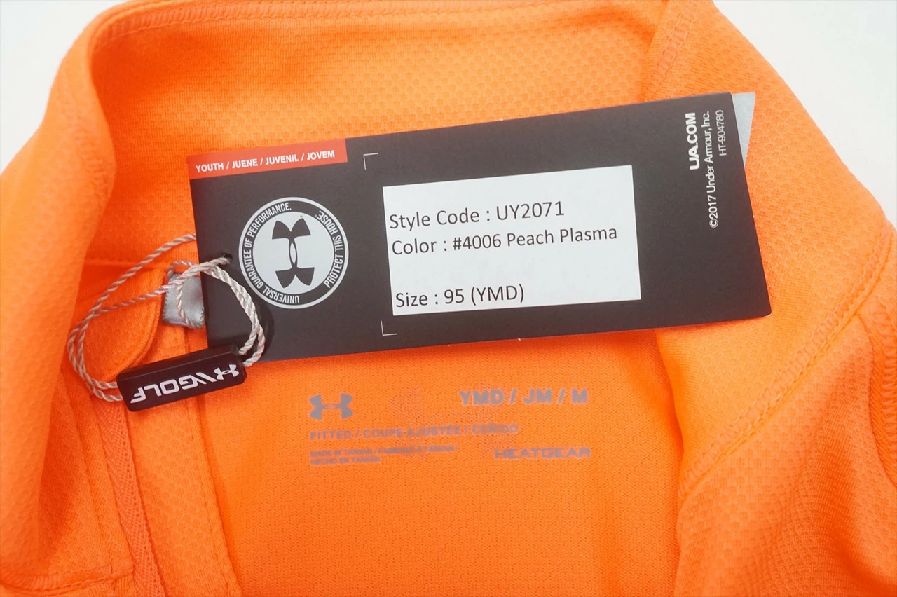 NEW Under Armour Golf Heatgear Pullover Girls Size Medium Peach Plasma 633A 4 NEW Under Armour Golf Heatgear Pullover Girls Size Medium Peach Plasma 633A - Image 2