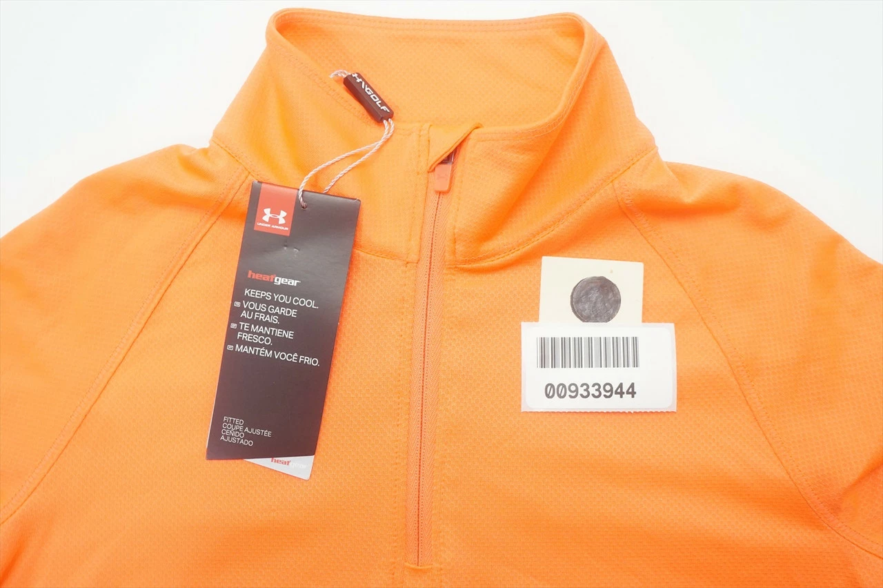 NEW Under Armour Golf Heatgear Pullover Girls Size Medium Peach Plasma 633A 7 NEW Under Armour Golf Heatgear Pullover Girls Size Medium Peach Plasma 633A - Image 5