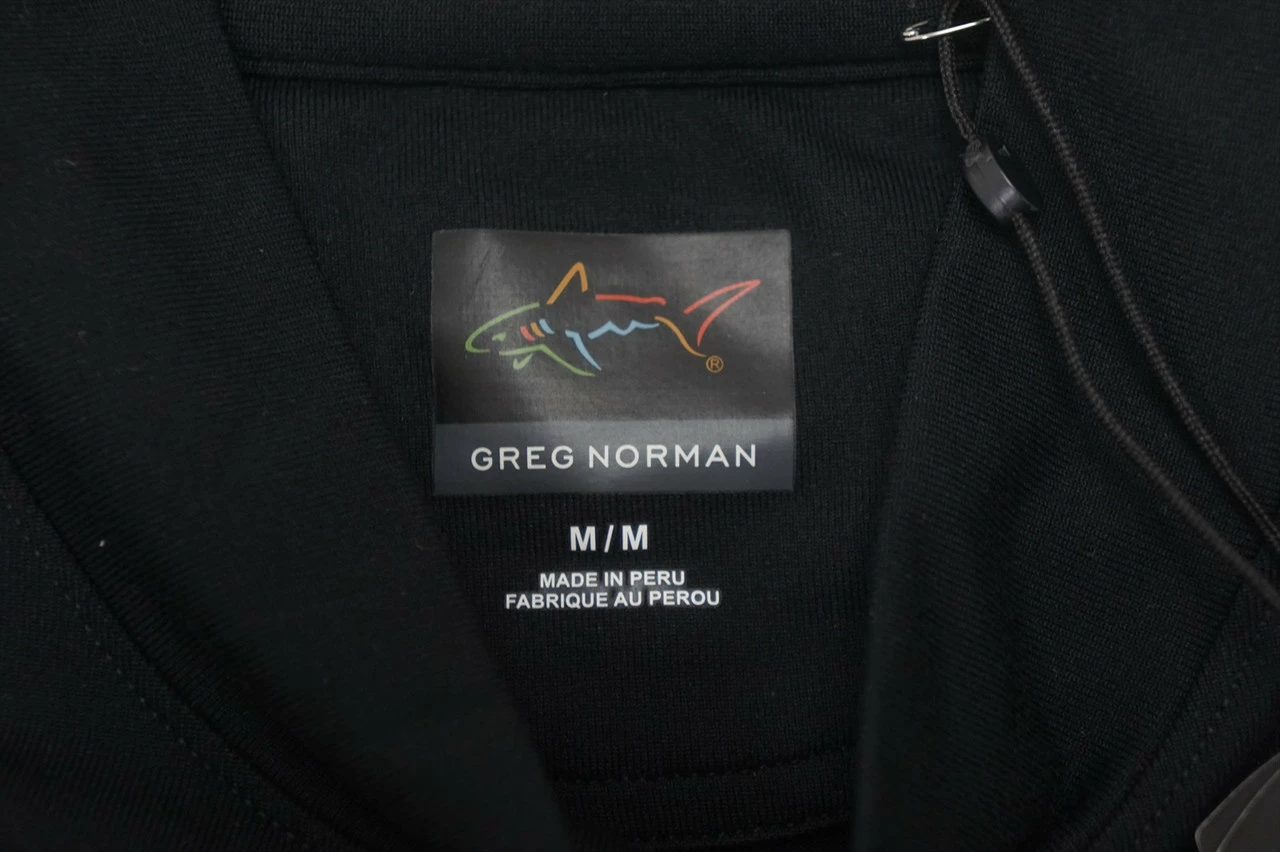 NEW Greg Norman Golf With Logo Pullover Mens Size Medium Black 639A 00936113 4 NEW Greg Norman Golf With Logo Pullover Mens Size Medium Black 639A 00936113 - Image 2