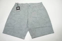 NEW FootJoy Golf Batik Print Shorts Mens Waist Size 34 W34 Grey 641A 00936183