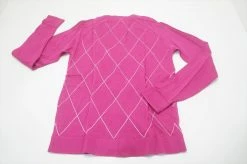 NEW Fairway & Greene Golf V-Neck Sweater Womens Size Medium Pink 642A 00936199 -Clothing Tops Sales Store 00936199 3 96573.1663818006