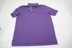 Level Wear Golf Element Polo Mens Medium Purple Heart Embroidery W/Logo 642C