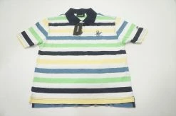 Ashworth With Logo Polo CC Boys Small 8Y Yellow/White/Black/Grey 654A 942931