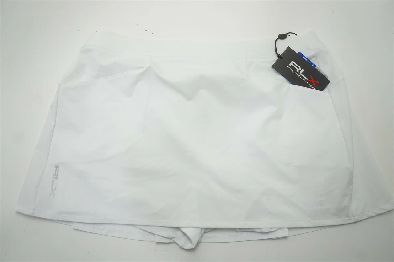 NEW Ralph Lauren RLX Golf Classic Skort Womens Size XL White W/Logo 664A 952923 3 NEW Ralph Lauren RLX Golf Classic Skort Womens Size XL White W/Logo 664A 952923