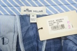 NEW Peter Millar Seaside Linen Delave Shorts Mens Size 34 Ocean Blue 669A 956306 -Clothing Tops Sales Store 00956306 2 64203.1663818685