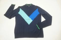 NEW G/Fore Golf Wool Sweater Womens Size Small Navy 1/4 Zip Sweater 674C 959421