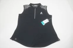 NEW Chase 54 Golf Sleeveless Polo Womens Size Large Black W/Logo 681B 00963645