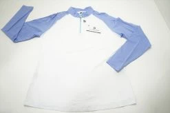 NEW FootJoy Long Sleeve Sun Protection Pullover Womens Medium White/Violet 684A