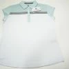 NEW FootJoy Cap Sleeve Color Block Polo Womens Size Medium White/Sky 684A 965123