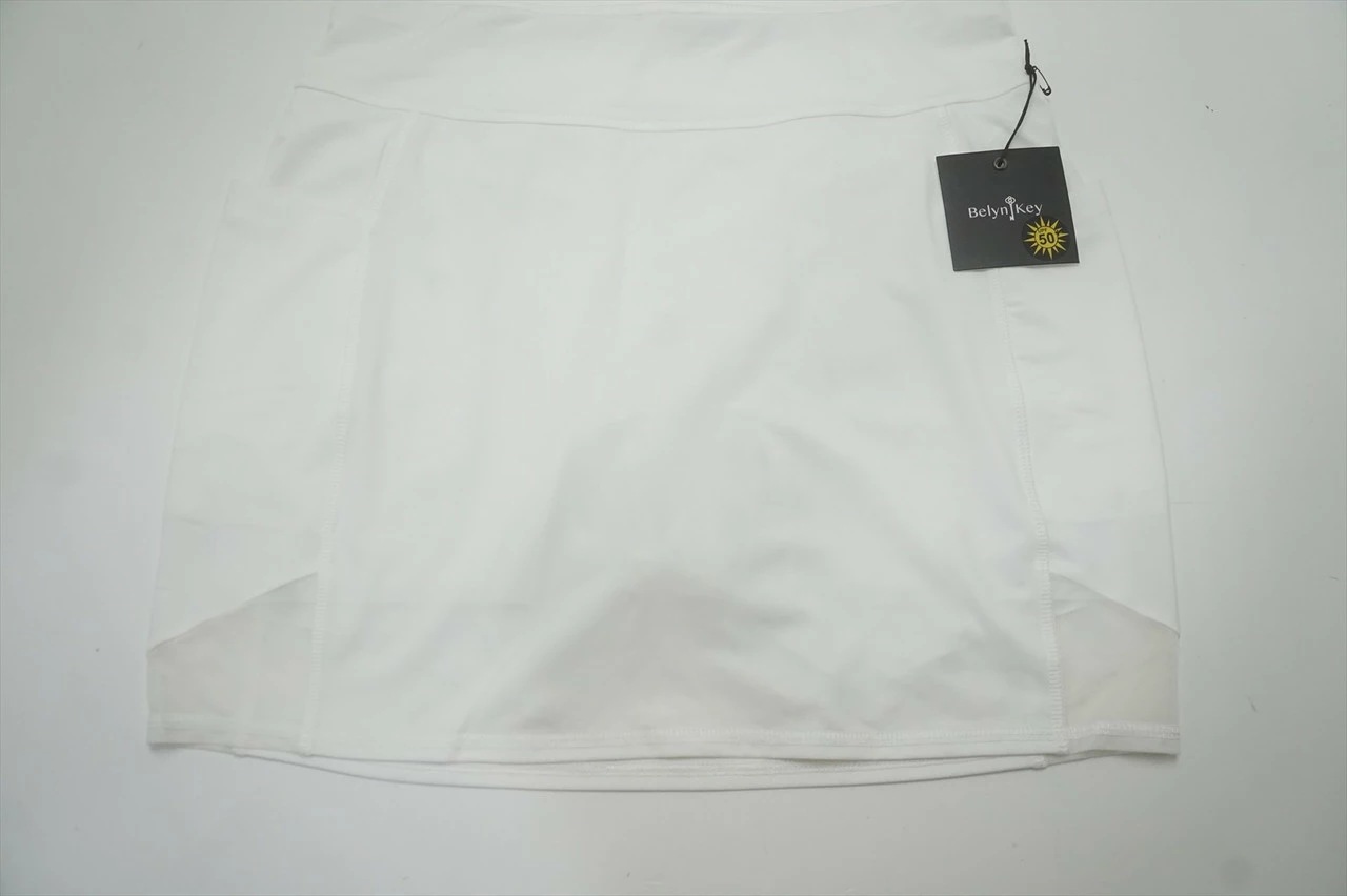 NEW Belyn Key Golf Mesh Panel Skort Womens Size Medium Chalk 684B 00965151 3 NEW Belyn Key Golf Mesh Panel Skort Womens Size Medium Chalk 684B 00965151