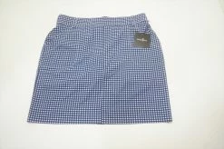 NEW Belyn Key Golf Tailored Skort Womens Size Medium Nantucket Check 686A 965734
