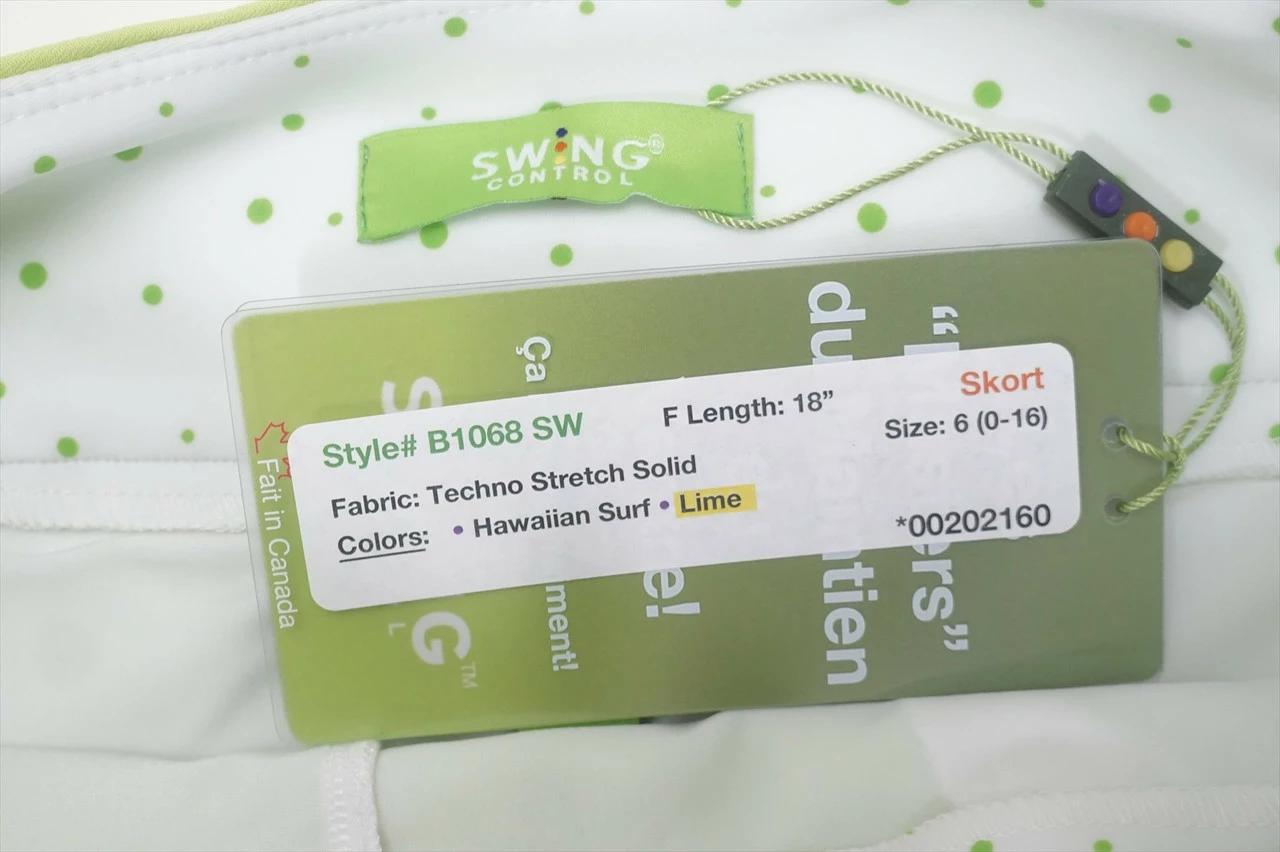 NEW Swing Golf Ruffle Wrap Skort Womens Size 6 Lime Regular 686A 00965738 4 NEW Swing Golf Ruffle Wrap Skort Womens Size 6 Lime Regular 686A 00965738 - Image 2