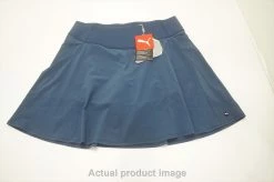 NEW Puma Golf Pwrshape Solid Woven Skort Womens X-Small Dark Denim 713B 984412