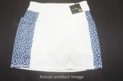 NEW Belyn Key Golf Side Panel Skort Womens Size XX-Small White/Blue 716A 0987972